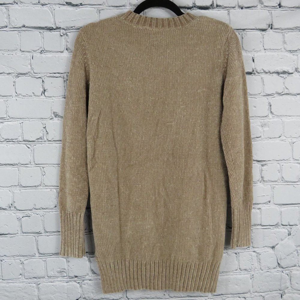 Women's Chenille Scoop Neck Long Sleeve Sweater - Picture 3 of 4